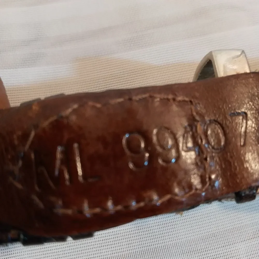 Braided Made In India Leather Belt With Brass Buckle ML